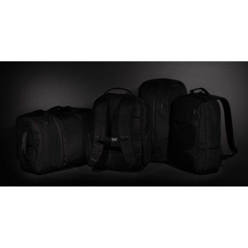 Swiss Peak AWARE™ RPET 15.6' uitbreidbare weekendrugzak zwart