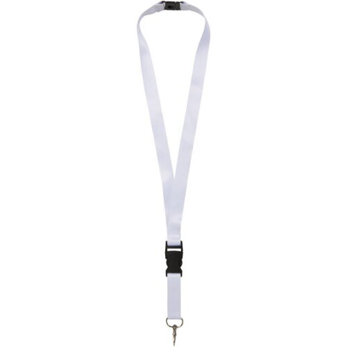 Balta gerecyclede PET lanyard met veiligheidsgesp