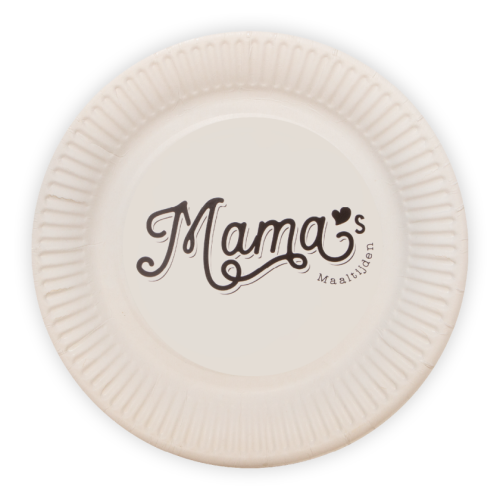 Kartonnen bordje rond 23 cm bedrukken