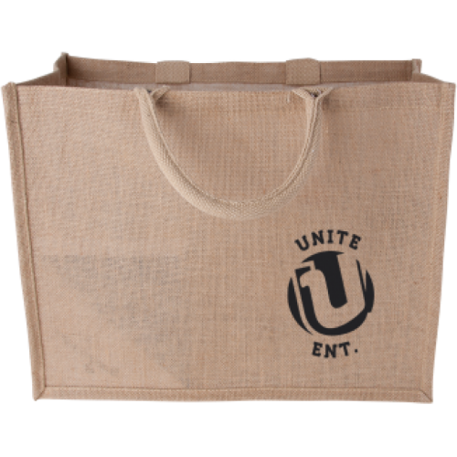 Jute shopper liggend model 240 gr/m2 bedrukken