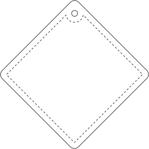 RFX™ kleine reflecterende TPU hanger met diamant