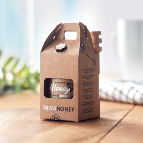 VANESSA Wilde bloemenhoning pot set hout