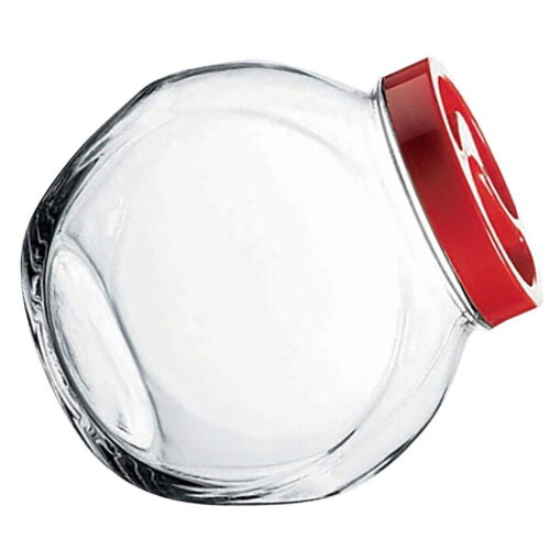 Snoeppot Beta 2 l. met rode deksel bedrukken
