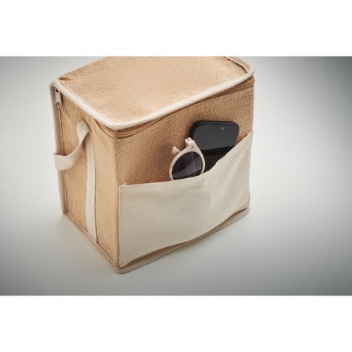 LONA Jute en canvas koeltas 3L Beige