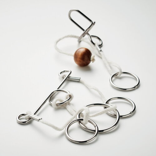 CONNECTION Set van 2 metalen breinbrekers zilver