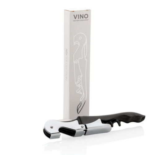 Vino sommelier kurkentrekker, zwart