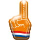 Opblaasbare hand Holland 15,4 x 15,8 cm