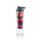 Waterfles met infuser 80cl, blauw bedrukken