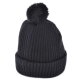 Grof Gebreide Beanie with pumpkin Zwart acc. Zwart